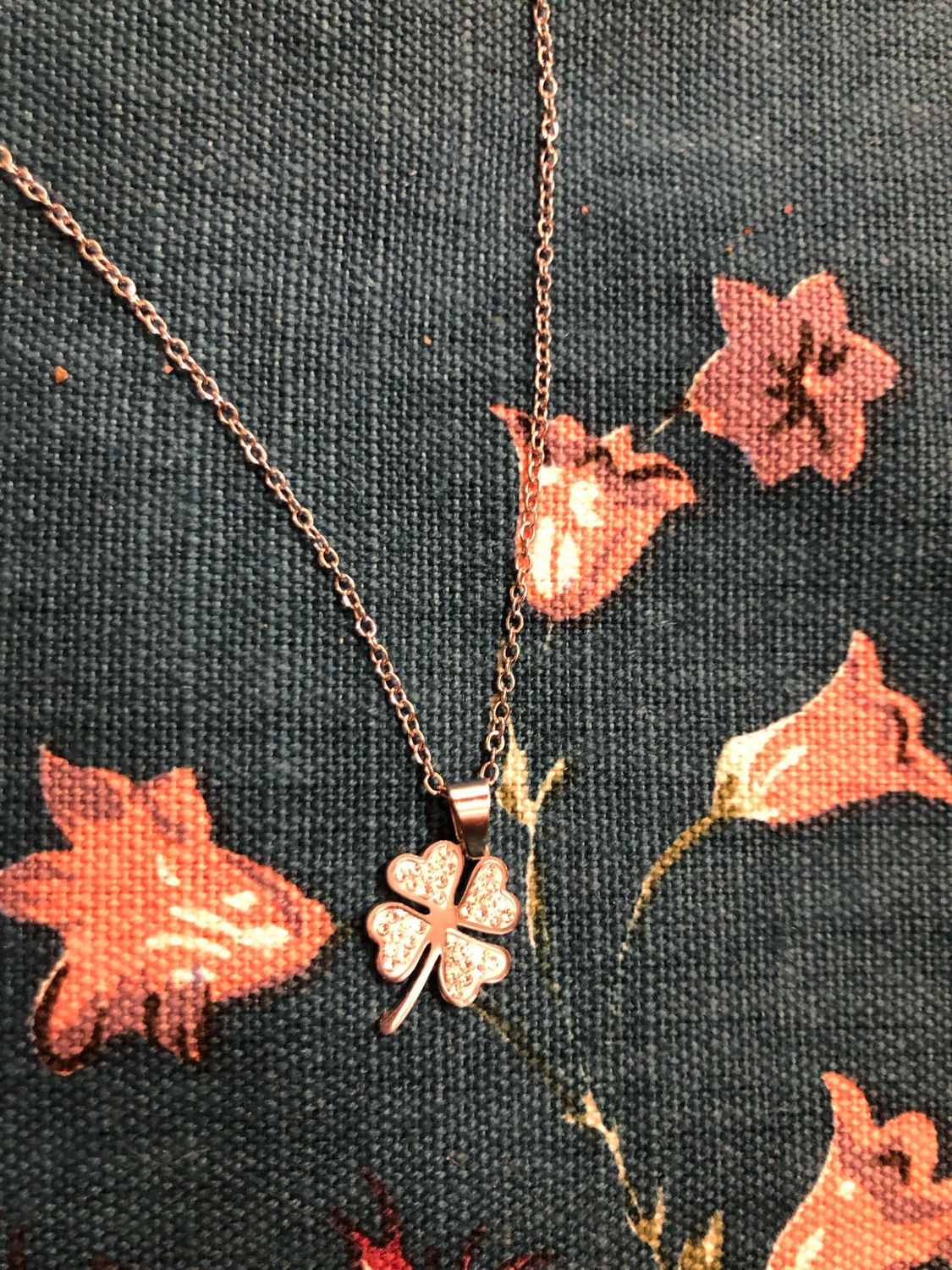 Collana Quadrifoglio strass