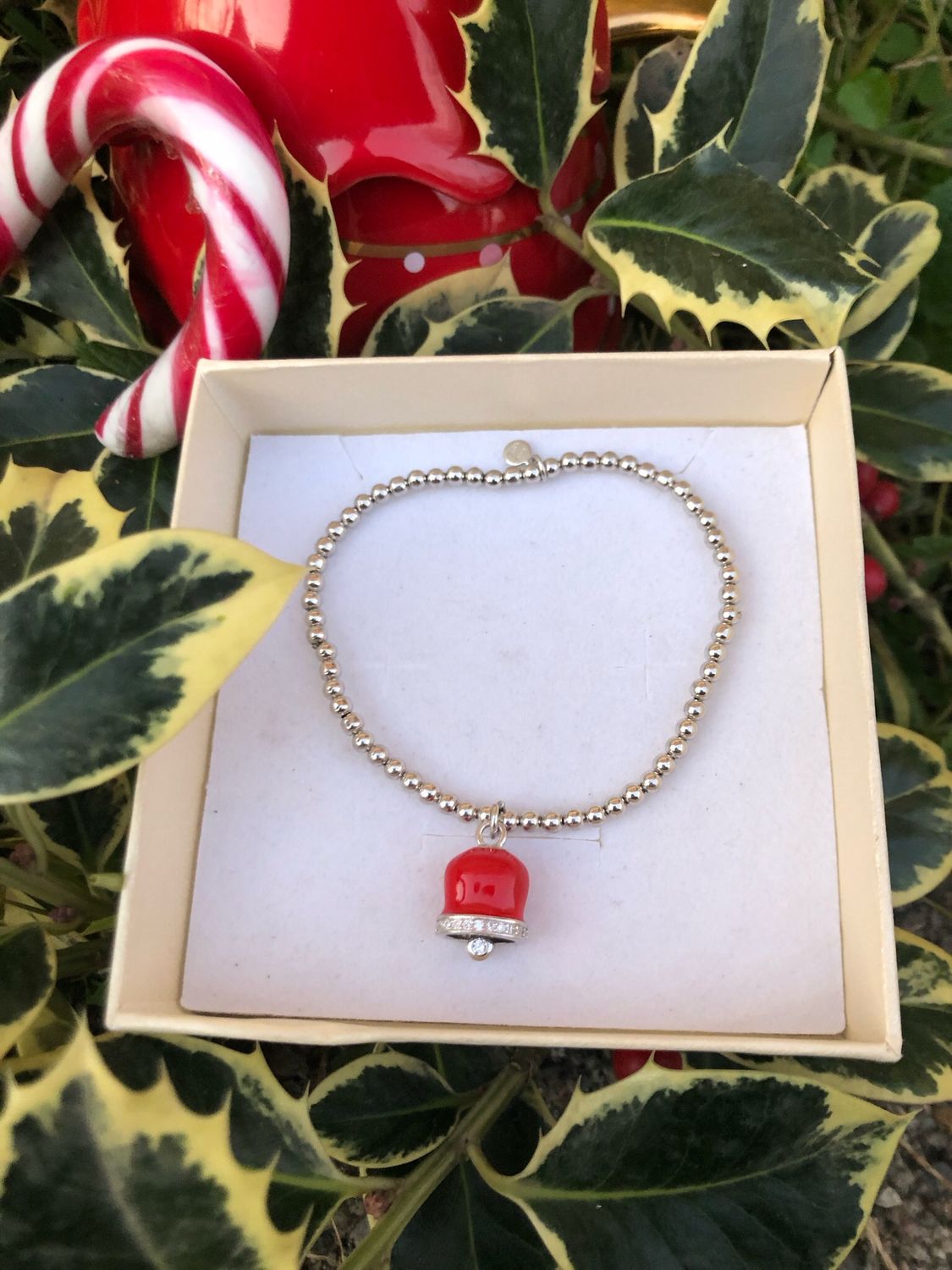 Braccialetto Campanella Rossa argento 925