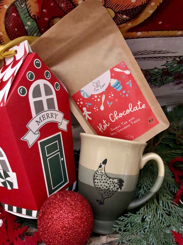 Box casa rossa con tazza + Tea chocolat