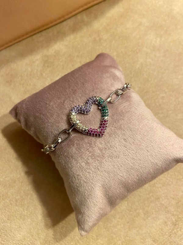 Braccialetto con cuore Rainbow