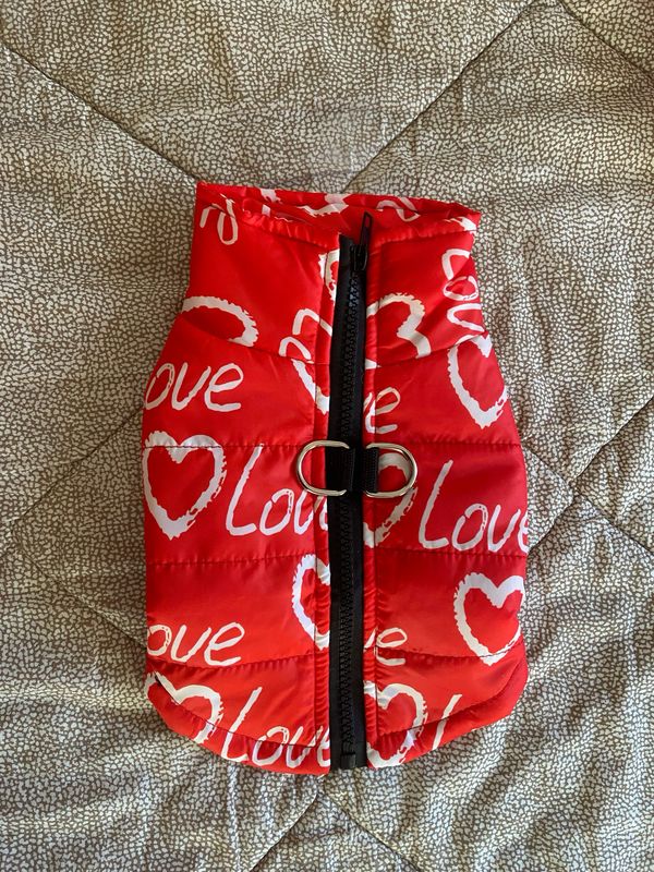 Giubbottino impermeabile rosso Love