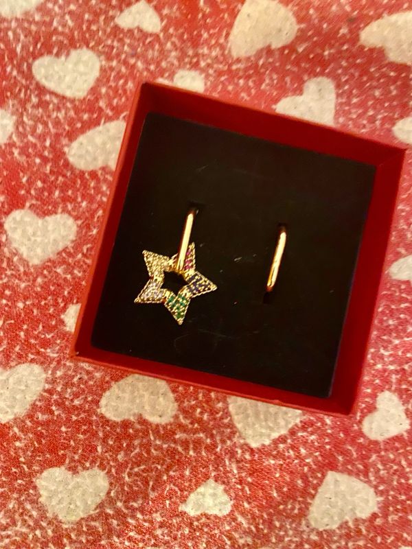 Orecchini Stella con strass rainbow
