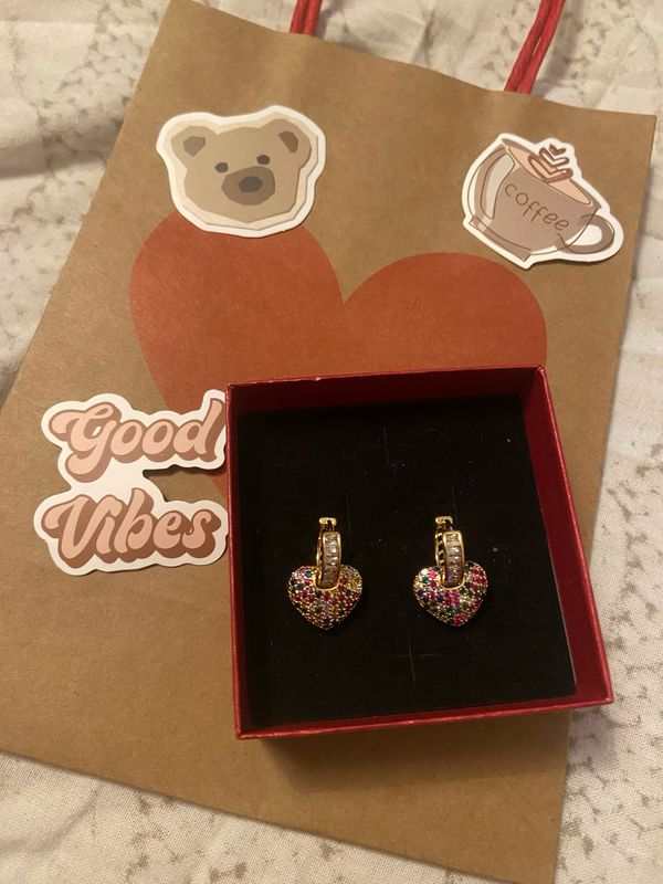Orecchini heart vibes multicolor