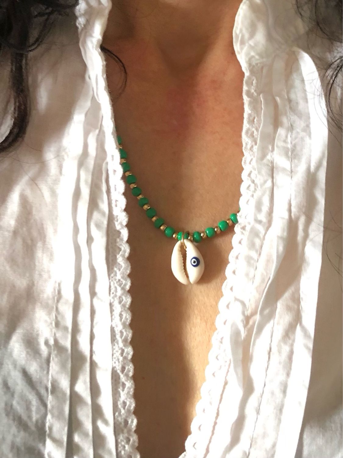 Choker green whith Shell 🐚