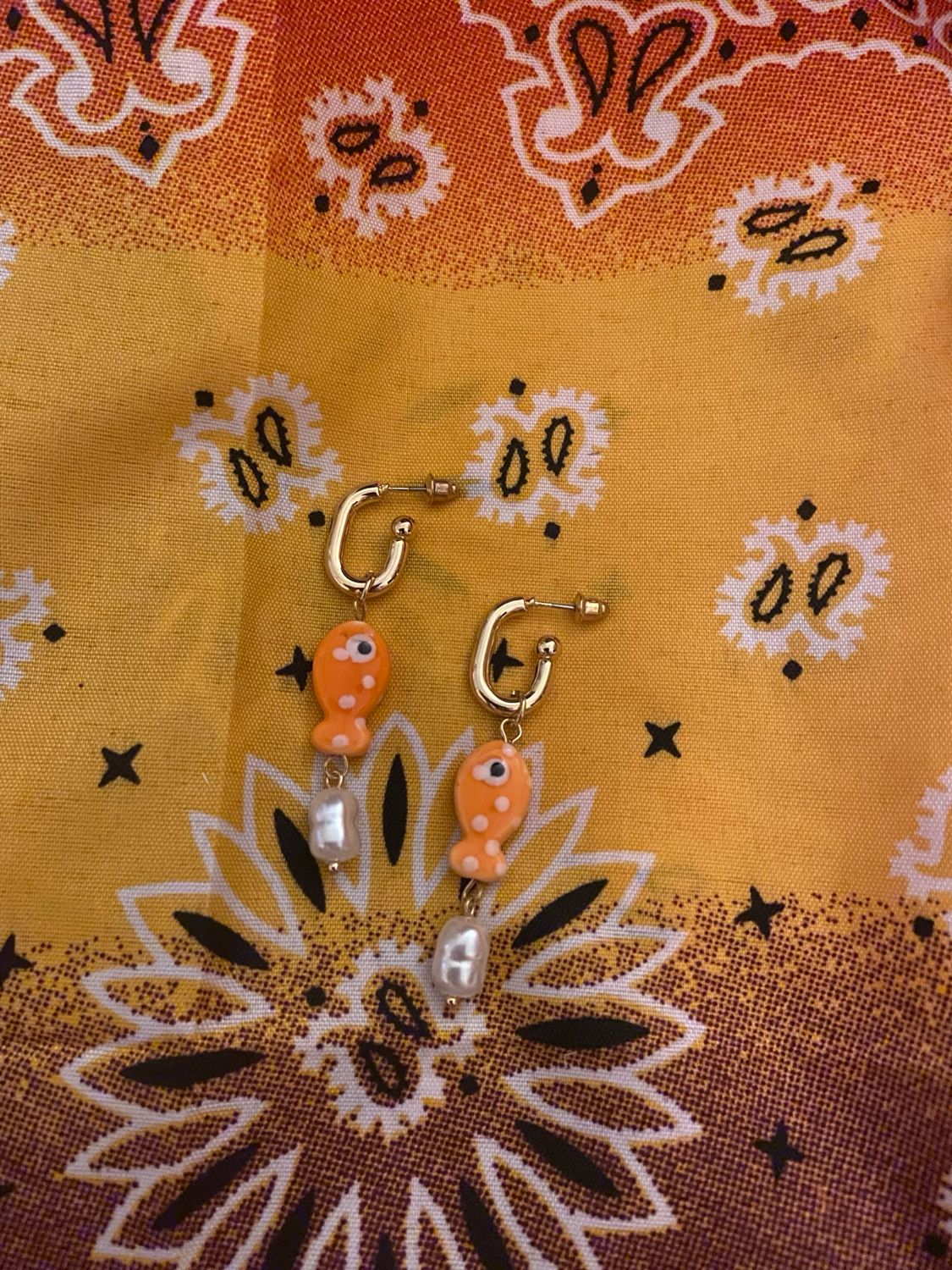 Orecchini orange fish