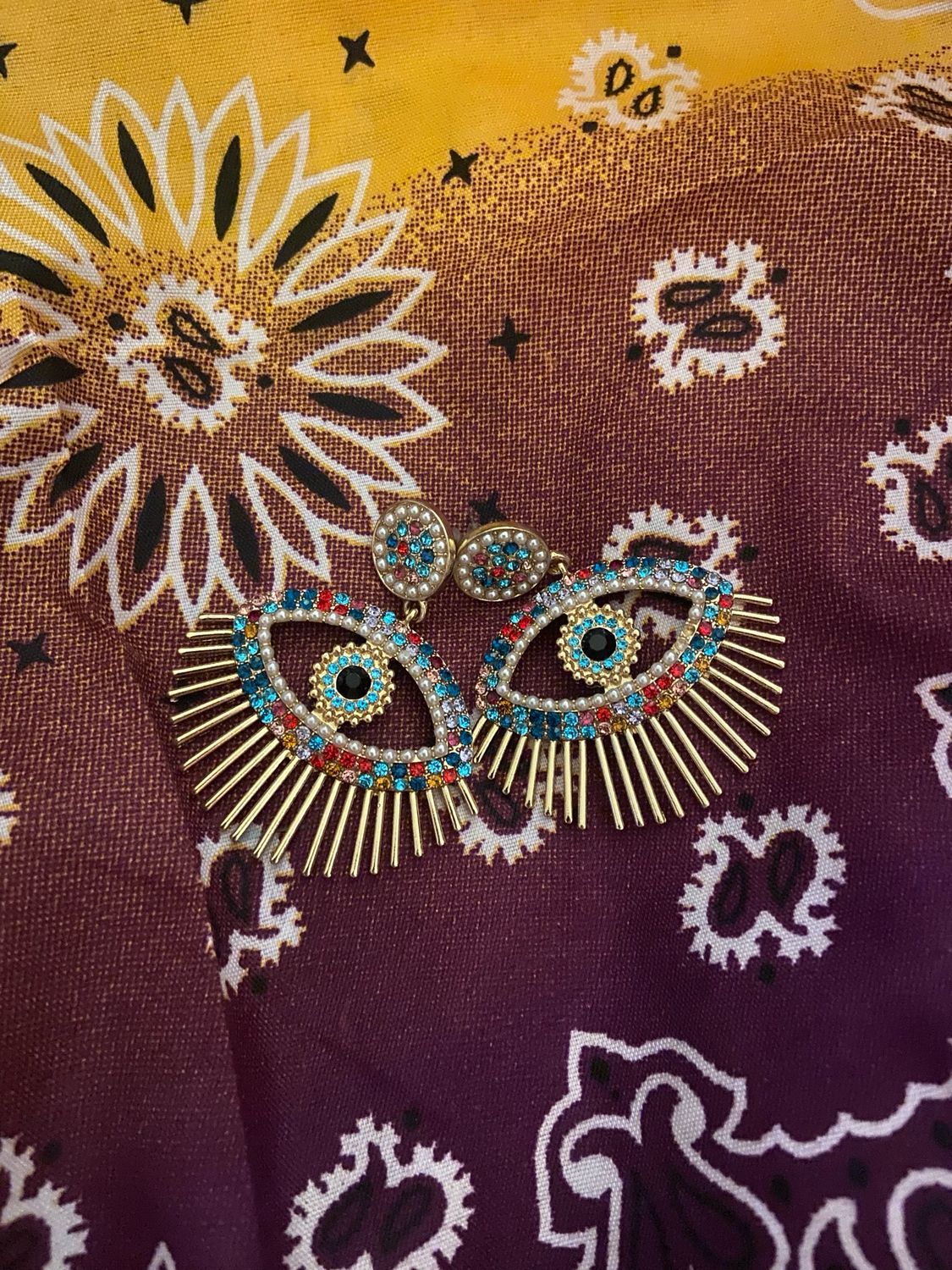 Orecchini eyes multicolore