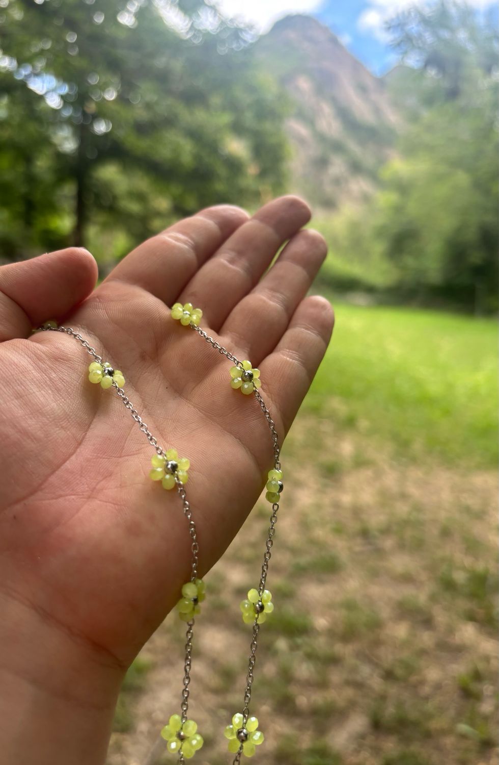 Collana margherite Lime
