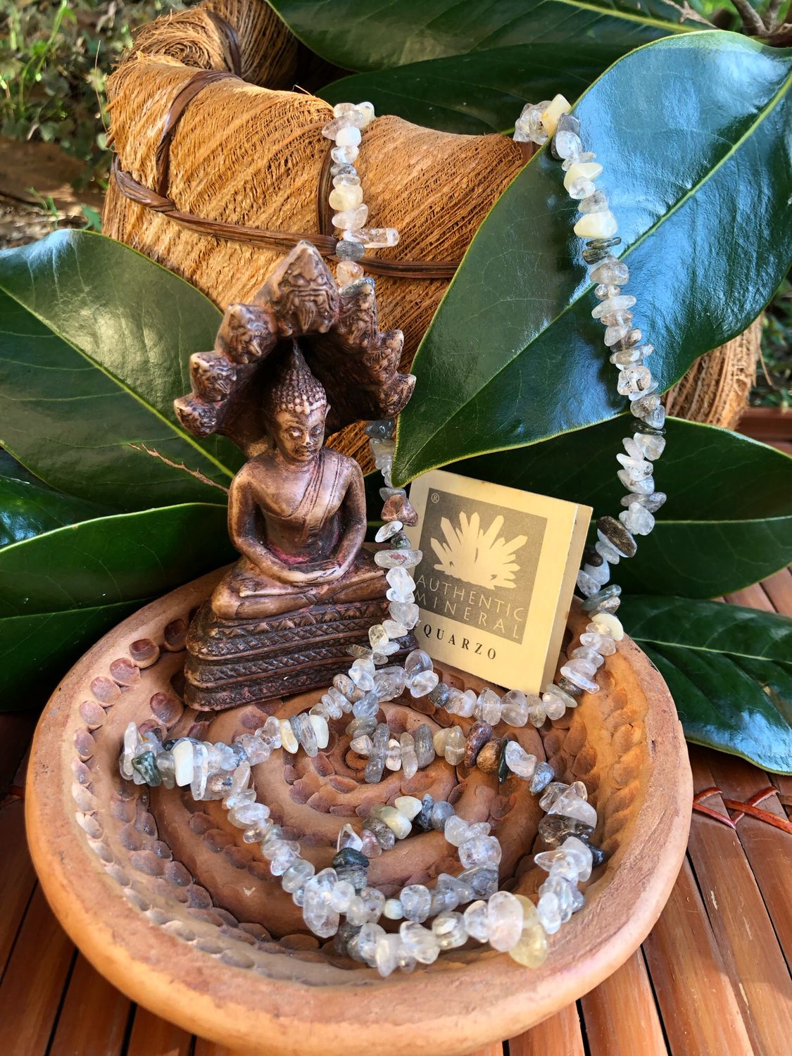 Collana lunga Quarzo Rutilato