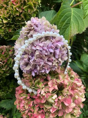 Cerchietto perle bianche