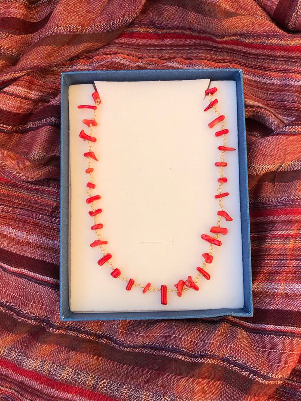 Girocollo Corallo Rosso