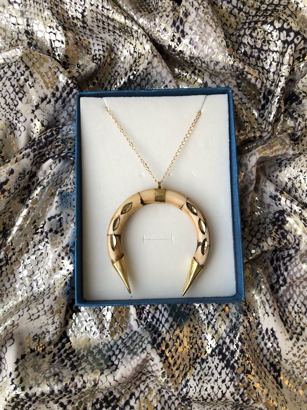 Collana Corno Bohochic Beige