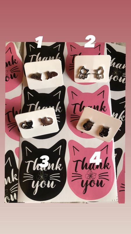 Orecchini lobo Gattini Affettuosi