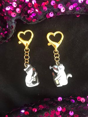 Portachiavi Cat &amp; Wine