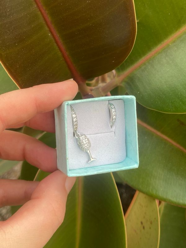 Orecchini champagne argento 925