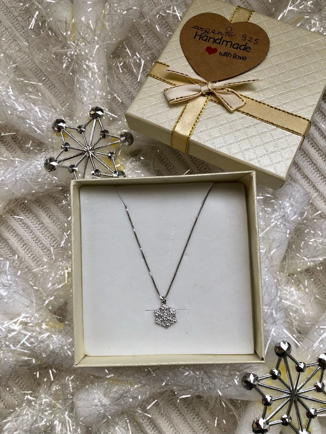 Collana fiocco di neve in argento 925