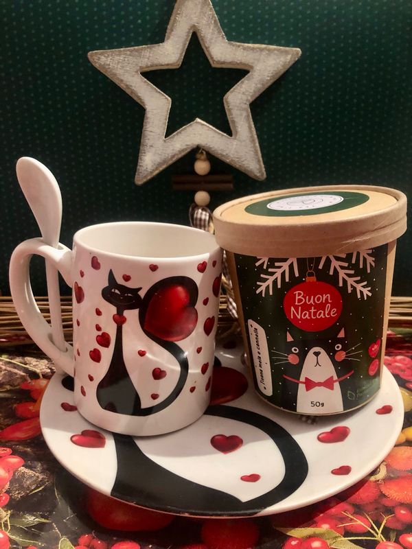 Confezione Tazza love Cat + Infuso mela e cannella