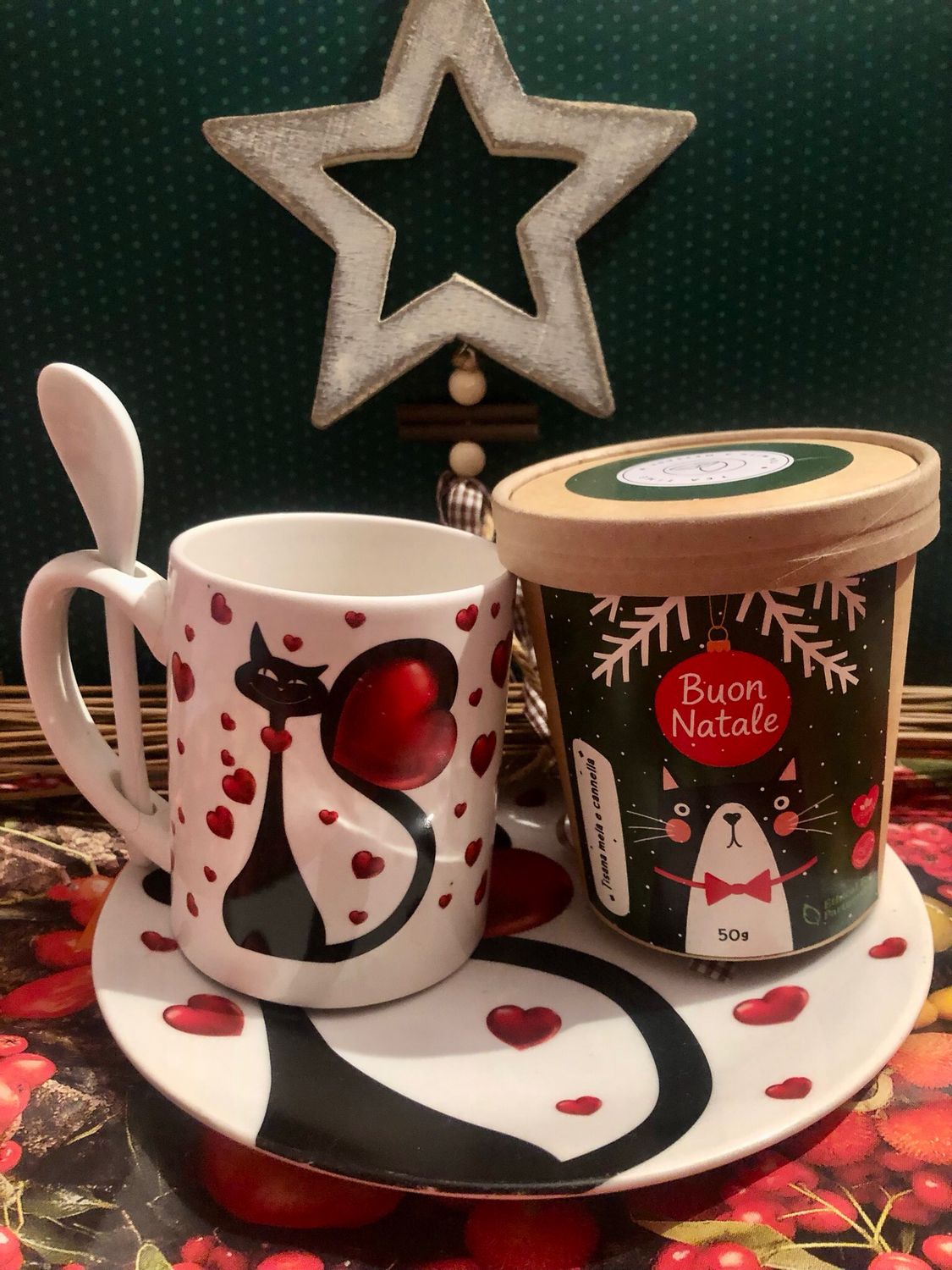 Confezione Tazza love Cat + Infuso mela e cannella