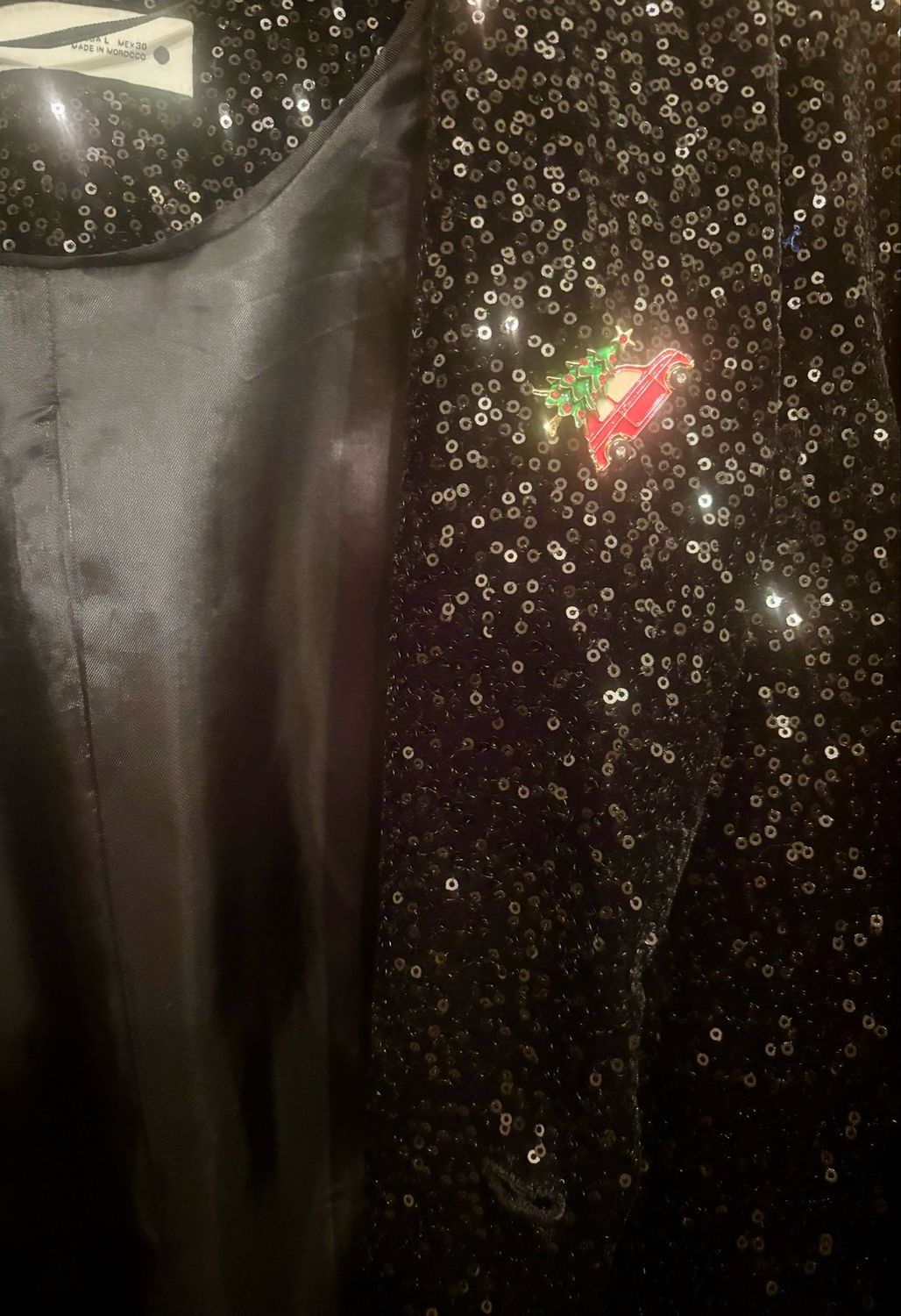 Spilla macchinina natalizia