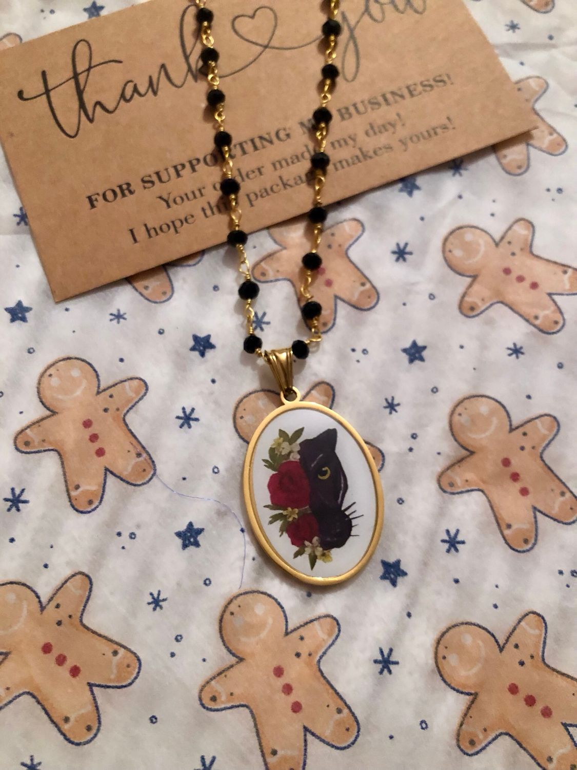 Collana Panther and roses