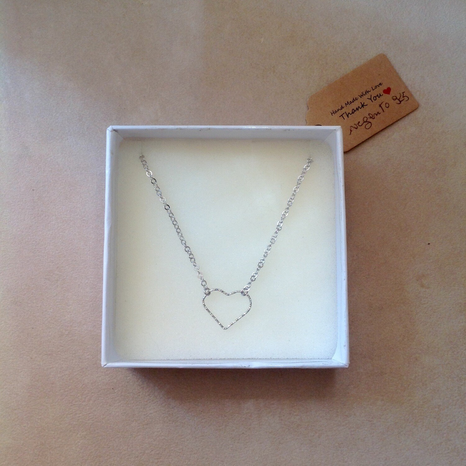Collana cuore diamantato in argento 925
