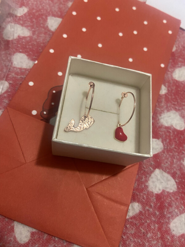 Hoops love balenottera in argento 925 rosè