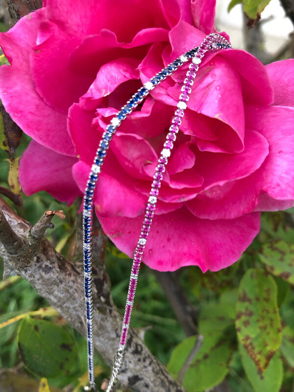 Braccialetto tennis argento 925 con Zirconi