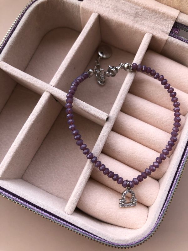 Braccialetto Zodiaco cristallini Lilla