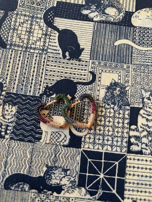 Orecchini heart multicolor arg 925