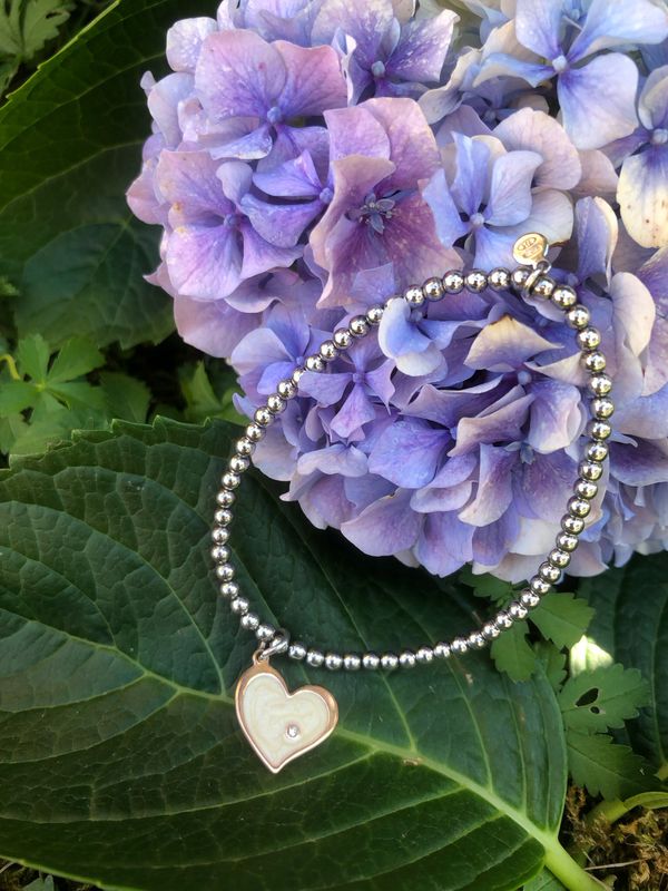 Braccialetto con cuoricino in argento 925
