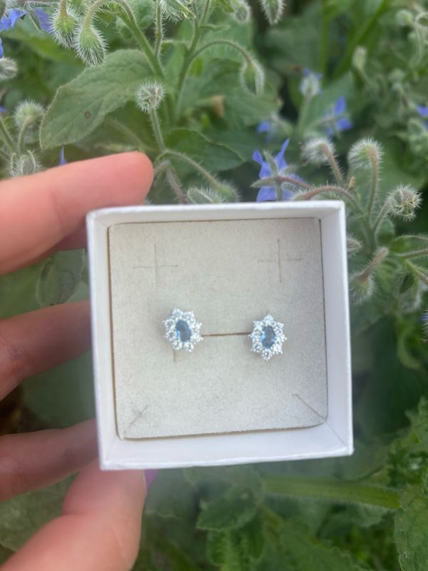 Orecchini kate azzurri arg 925