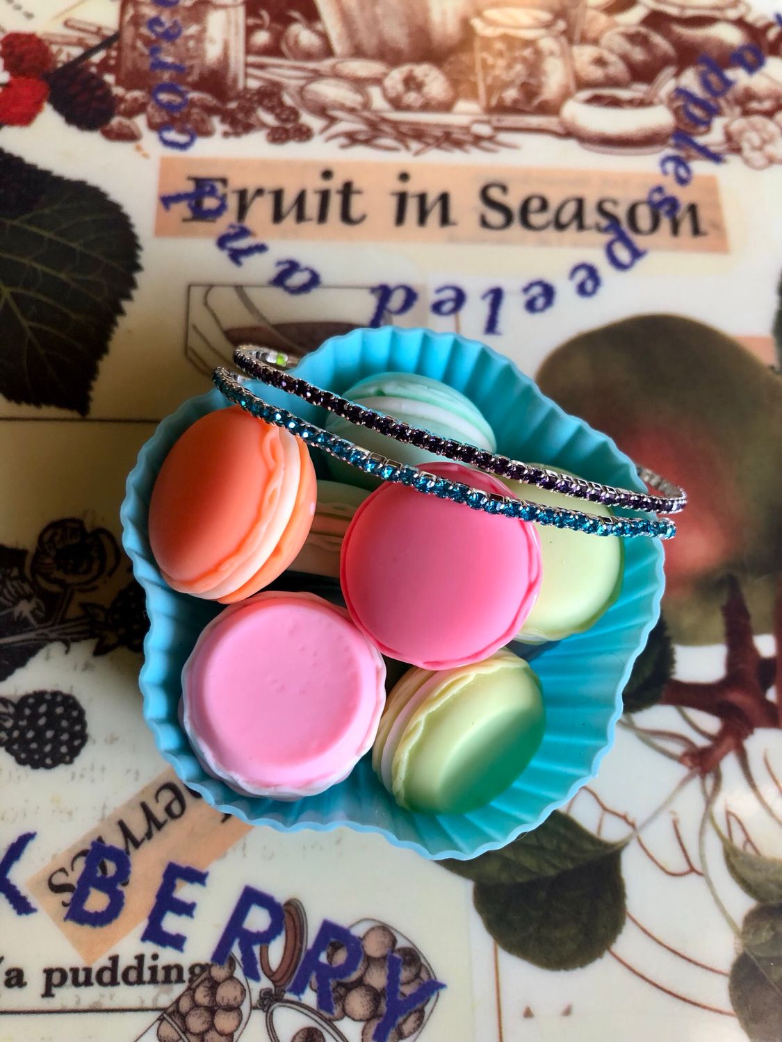 Set braccialetti Tennis azzurro e blu