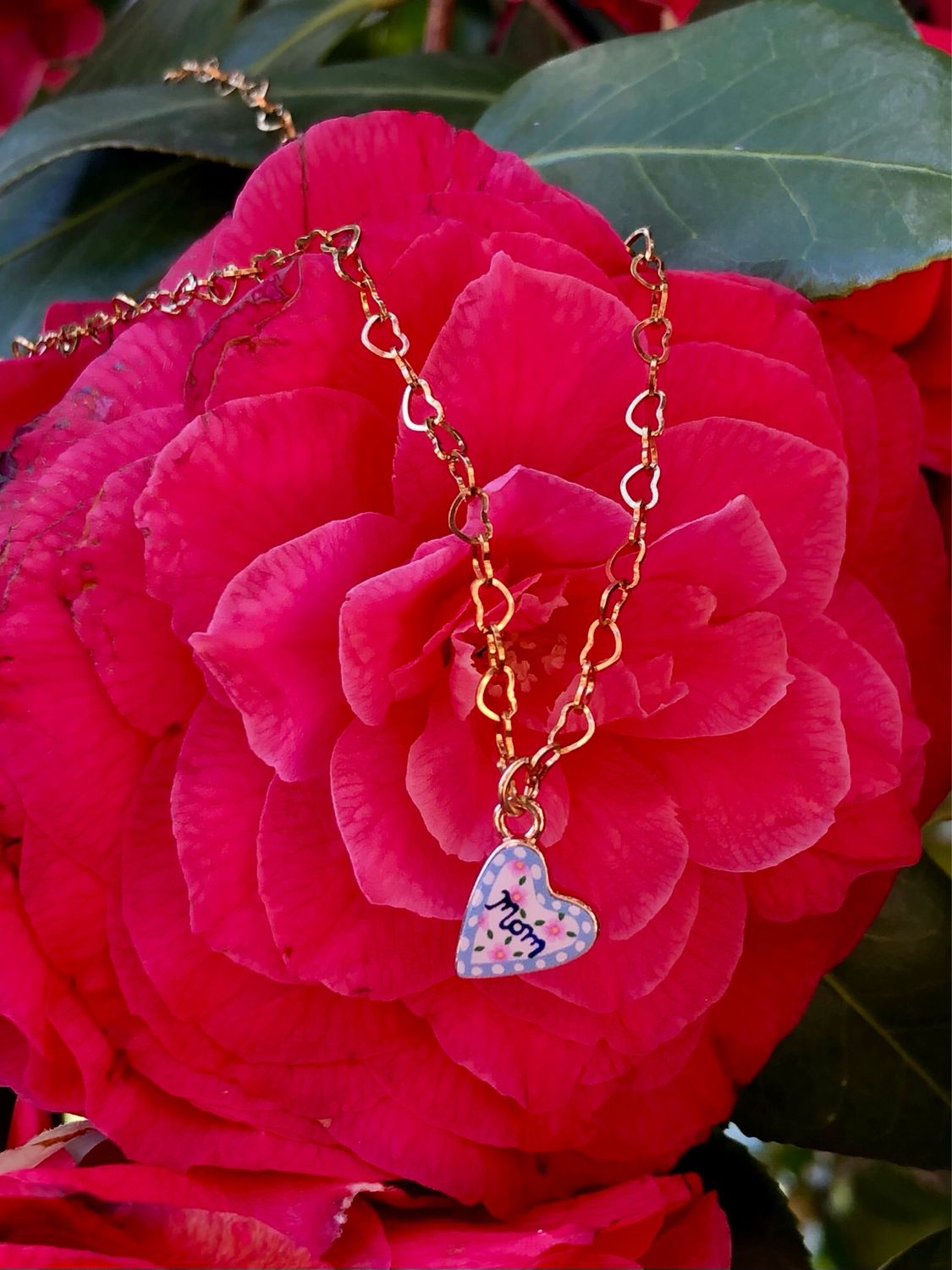 Collana cuoricino “Mom”