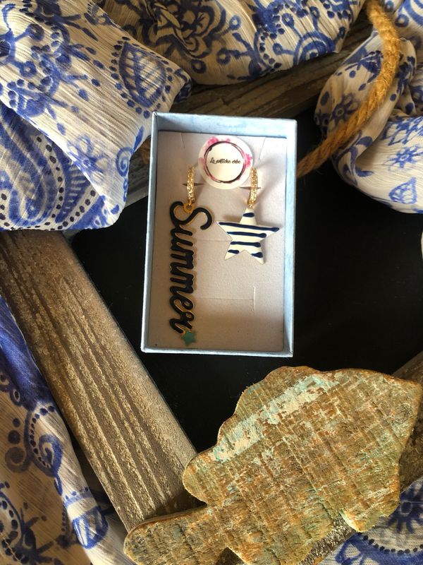 Orecchini Written Summer Blu