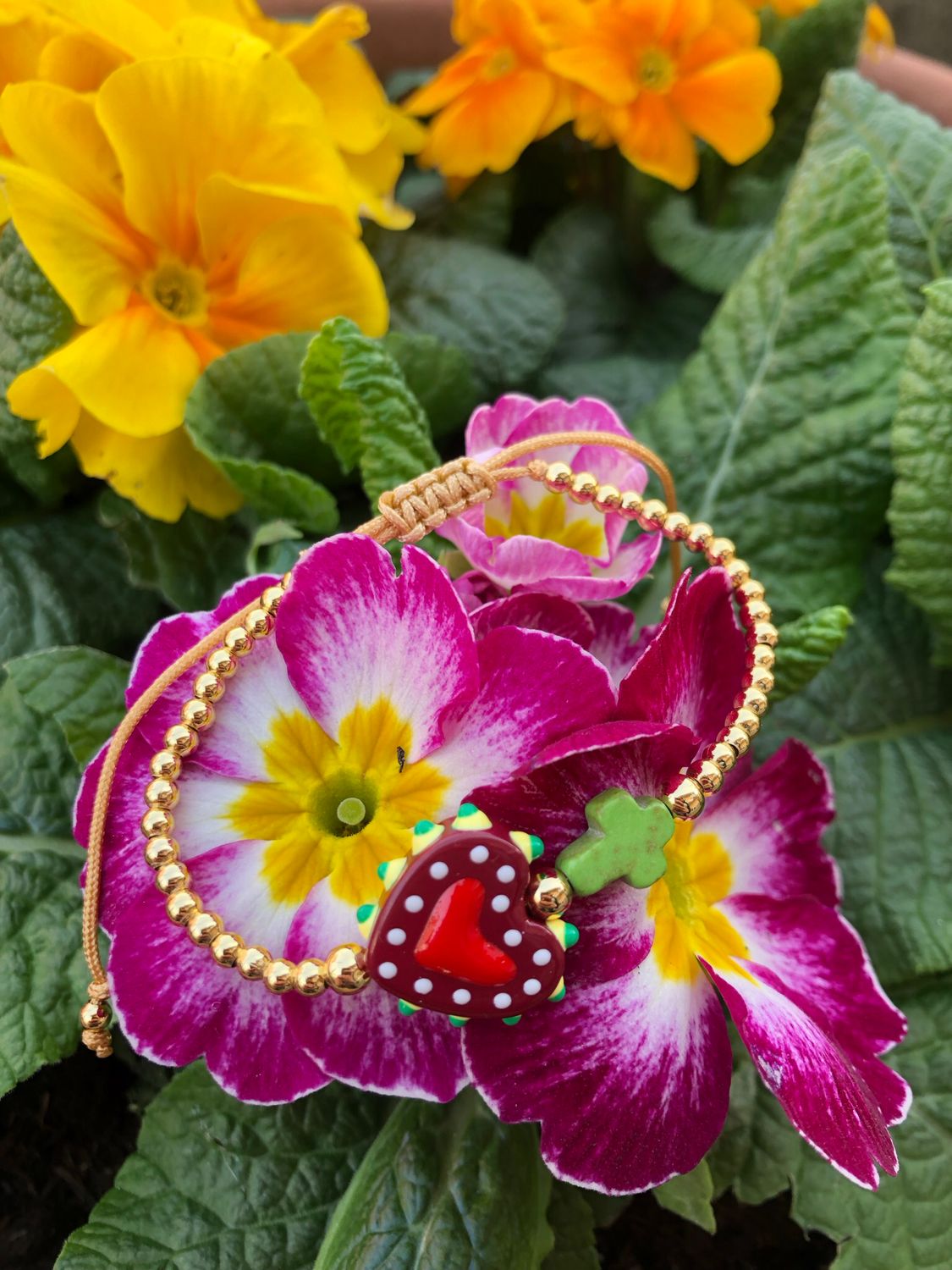 Braccialetto cuore e croce