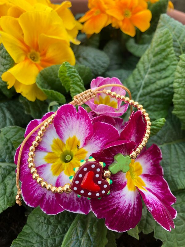 Braccialetto cuore e croce