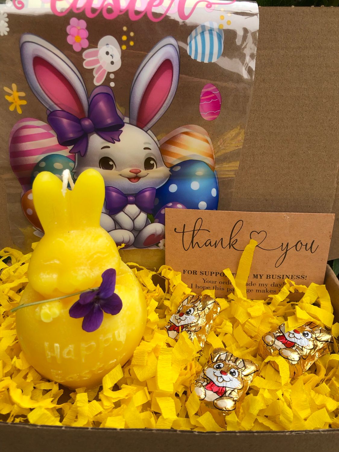 Candela Bunny Yellow “Happy Easter”