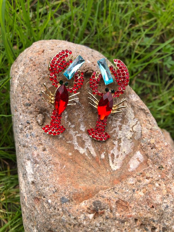 Orecchini Aragosta strass🦞