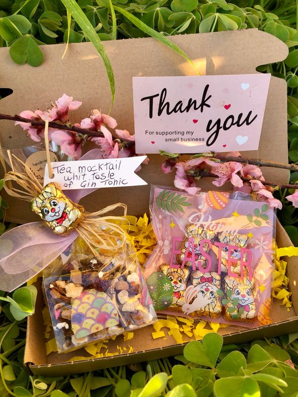 Box Pasqua Tea Gin tonic + cioccolatini coniglietto