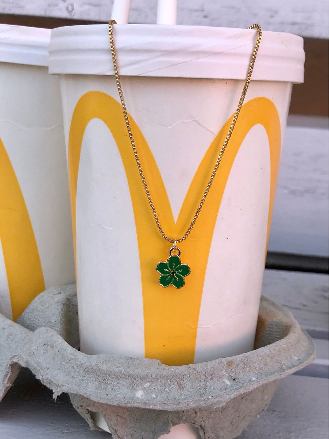 Collana Flower Green
