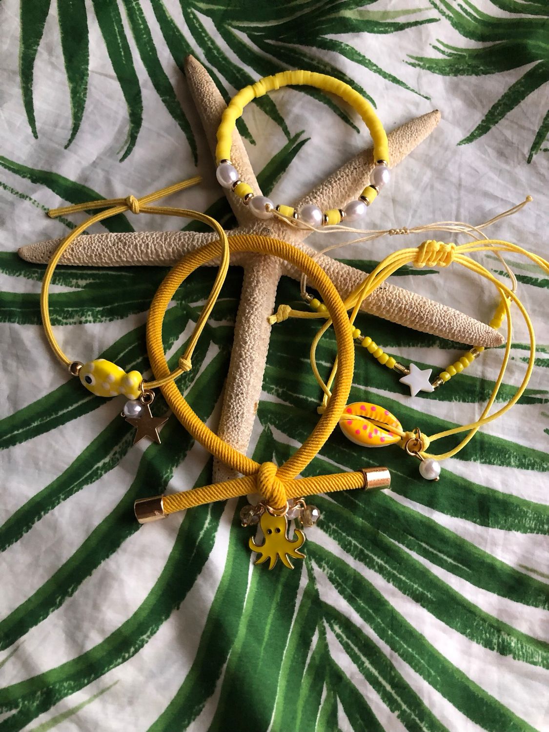 Set Braccialetti Balneari Giallo