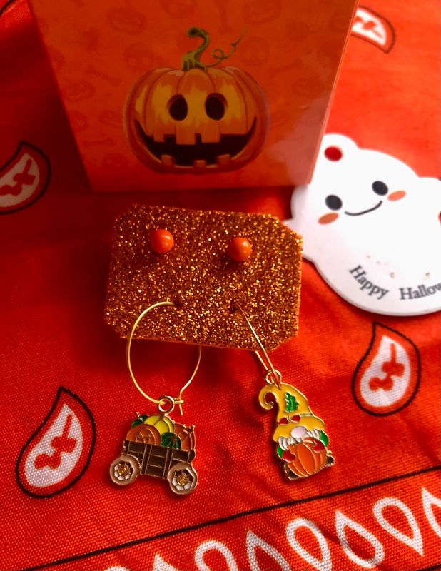 Set orecchini Hallowen Gnomo e Zucche