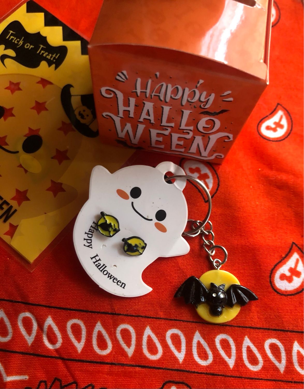 Set Hallowen orecchini Witch + portachiave pipistrello 🦇