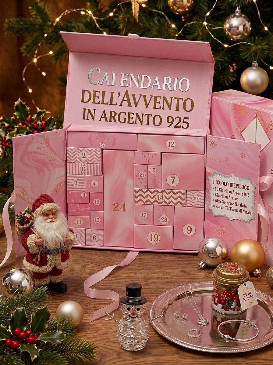 Calendario pink argento 925