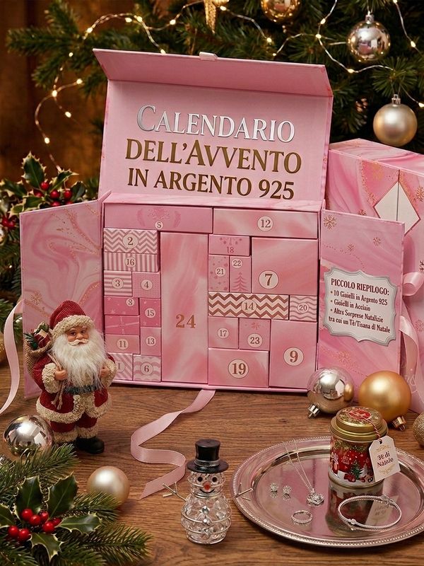 Calendario pink argento 925