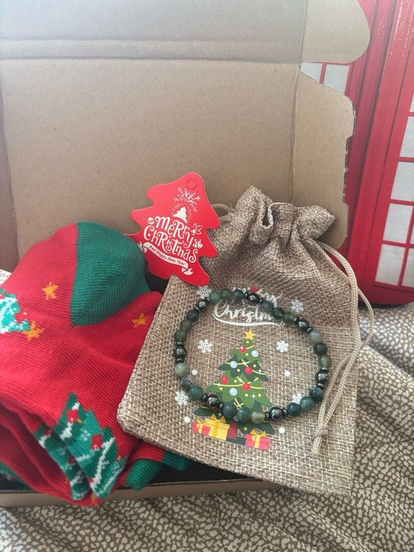 box natale calza  &amp; bracciale uomo