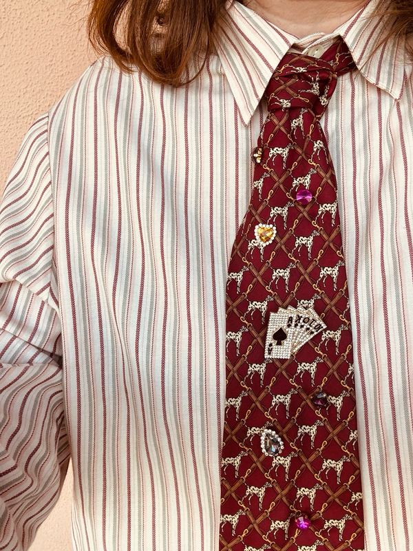 Cravatta gioiello poker