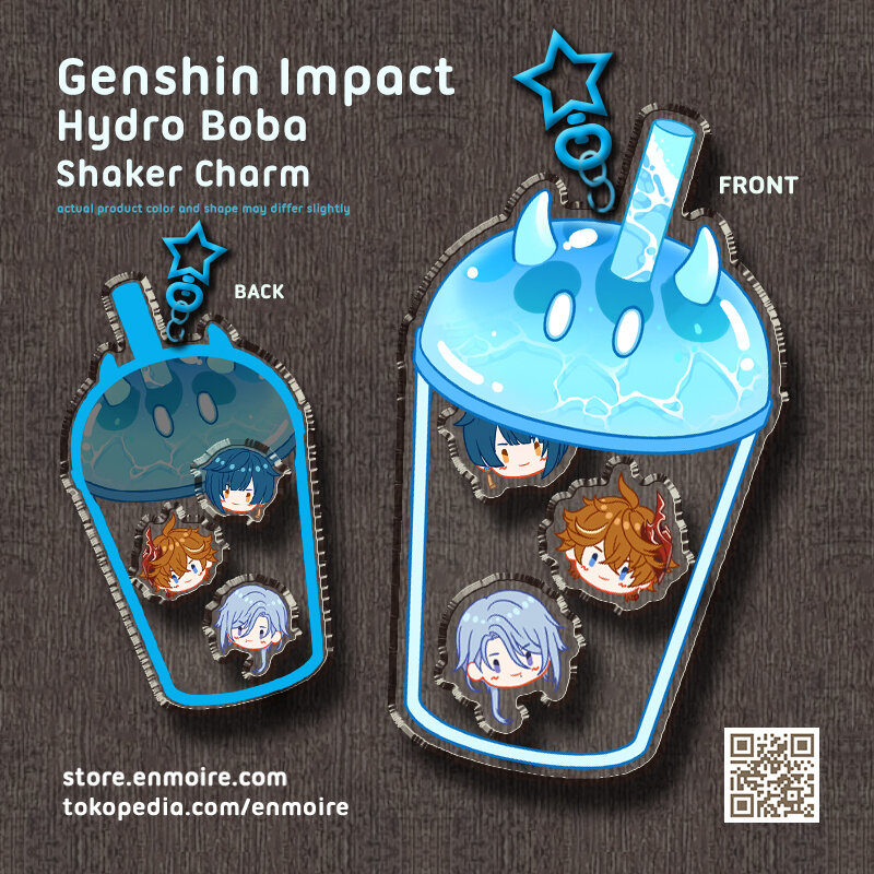 [READY] Genshin Impact Hydro Boba Shaker Charm