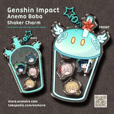 Genshin Impact Anemo Boba Shaker Charm