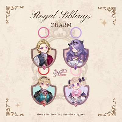 [PO] FEIF Royal Siblings Charms / Glitter Sticker Pack