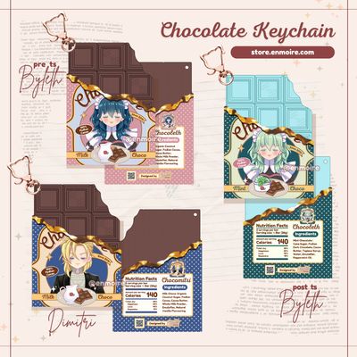 FE3H Dimitri and Byleth Chocolate Keychain